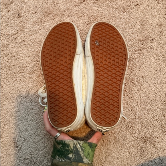Vans Women's White Fuzzy Sneakers - Picture 6 of 6